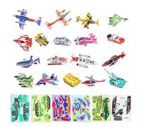 Educational, Kids Paper Activity, Cartoon Learning Building Set, Preschool Kindergarten Classroom Homeschool Travel Home Yard Fun Creative Assembly Toy for Early Development Skills Playtime