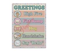 Educational Morning Greetings Poster Classroom Rules Chart for SEL Preschool Kindergarten Classroom(Unframed,08x12inch(20x30cm))