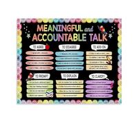 Educational Poster: Meaningful and Accountable Talk for Classroom Discussion(Framed,08x12inch(20x30cm))
