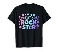 EDUCATIONAL ROCKSTAR Frase Inspiradora Maestro Educación Camiseta