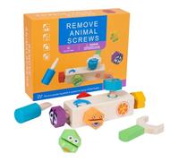 Educational Screw Toys, Wooden Nuts and Bolts Board Games, Creative Matching and Sorting Color Cognition Toys, Preschool Wooden Matching Games for Boys, Girls, Kids (1 Set )