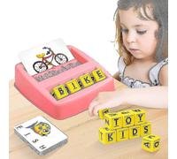 Educational Toys for 3 4 5 Year Old Girls Gifts, Matching Letter Spelling Games Learning Toys for Kids Ages 3 4 5, Christmas Birthday Gifts for 3-6 Ye