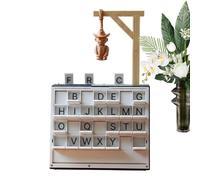 Educational Word Guessing Game, Fun Spelling Challenge Board, 12 Inch Book Design Puzzle with Interactive Play, Cardboard Learning Board with Easy Setup, Family Party Entertainment