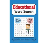 Educational Word Search Puzzle Book: Word Searches with Easy to Read Print about Education, Learning, Vocabulary and More | 6 x 9 Inches, 110 Pages | ... Gift for Vacations, Holidays and Free Times