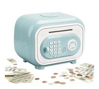 Educativo para - de cajero automático de monedas reales,Banco para con código secreto y huella digital | para contar ahorros 3-12 años Chicas Adolescente Juego