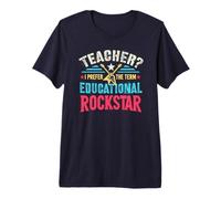 Educativo Rockstar Band Teacher I Enseño Música Pre-K Rocks Camiseta Premium