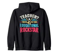 Educativo Rockstar Band Teacher I Enseño Música Pre-K Rocks Sudadera con Capucha