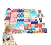 Educativos Para Niños Apilables - Construcción Para Ciudades, Portátiles Para Escenas, Simpáticos Juguetes Para Montar, Desarrollo De Habilidades Prácticas, Juego De Aprendizaje Del Tallo