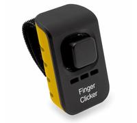Educator Clicker de Dedo de Entrenamiento para Perros con Sonido Audible para Refuerzo Positivo, Comportamiento y obediencia, Entrenador de Mascotas, Amarillo