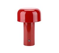 Edumov Lámpara de Mesa de Setas, Lámpara de Mesa LED Regulable, Luz Bebe Nocturna, Lampara de Mesa LED, Lámpara de Mesa de Setas Inalámbrica LED Portátil, Lampara Mesita Noche, Rojo