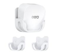 EDUP Soporte de Pared para Router eero 7 WiFi, Soporte que Ahorra Espacio con Gestión de Cables Oculta, Ajuste Personalizado para Sistema Mesh Doble Banda eero 7, Fácil Instalación (Blanco, Pack de 2)