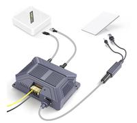 EDUP Star Link - Mini inyector PoE y adaptador divisor Star Link de 12 V, 150 W 5 en 1 GigE pasivo PoE RJ45 USB tipo C, salida de alimentación, protección ESD CC 9-36V a 48V/3A fuente de alimentación