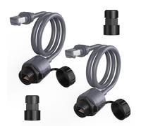 EDUP Starlink - Adaptador Ethernet Gen 3 y Mini con extensión de cable impermeable, acoplador RJ45 para Star Link Standard V3 y Mini Dishy, ideal para uso en interiores y exteriores, paquete de 2