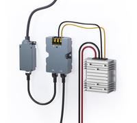 EDUP Starlink PoE Inyector 320W Carcasa de Aluminio, Adaptador de Cable de Plato Starlink a RJ45, convertidor Starlink DC Step UP de 12 V a 48 V 6 A 288 W, Funciona para Starlink de Alto