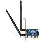 EDUP Tarjeta WiFi 6E Bluetooth 5.2 PCIE WLAN Intel AX210 5400 Mbit/s, Adaptador de Tarjeta de Red WLAN 802.11AX DualBand 2.4 GHz/5 GHz, Chip AX210 para PC de Escritorio Windows 10 y 11 de 64 bits