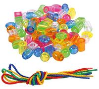 Eduplay 120271 - Perlas de roscar Transparentes (pequeñas, 70 Piezas)