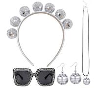 EduPlayte 4 accesorios de disfraz de capitán pirata, bandana pirata y cinturón, cadena con colgante de parche de ojo, disfraz de de capitán renacentista, accesorios para fiesta