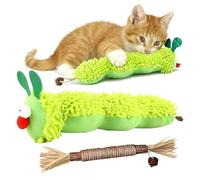 EduPlayte Juguetes para Gato Catnip para Gatos, 2 Piezas Juguetes para Gatos, Almohadas de Gato Suaves, Palos de Masticar, para Rascar, Masticar y Comodidad, 22cm