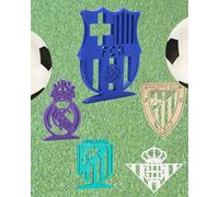 EDURAIT.- Escudo de Fútbol Barcelona Personalizado con Nombre Impreso en 3D - Decoración de Pared o para Mesa - Regalo Original para Aficionados, Habitaciones Infantiles y Detalle Único para Fans.