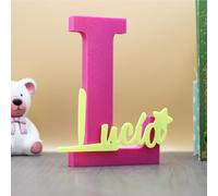 EDURAIT Letras Decorativas Personalizadas, decoración de habitación Juvenil, Bebe o Infantil. Diseñadas con Nombres Personalizados y con Mariposa, Nube, Estrella, Corona, Mickey, Osito y Balón en 3D.