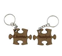 EDURAIT] Llaveros Personalizados Únicos: Combina Nombres de Madera Personalizados con Elegancia en Llavero Madera para Recuerdos Inolvidables y Marcasitios Originales.(Pack 6 Uds) (Llaveros Puzzle)
