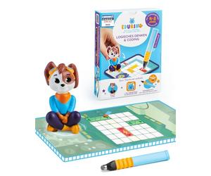 Edurino Luka,Juego de iniciación lógico para pensamiento y codificación a partir de 4 años, incluye aplicación I juego educativo innovador y digital, rompecabezas y tachuelas,pensamiento lógico