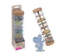 Edushape - Barra de lluvia de 8 pulgadas, estilo bohemio, elegante, para bebés, tubos sensoriales, instrumentos musicales, juguete de lluvia para bebés para calmar sonidos de lluvia, juguetes