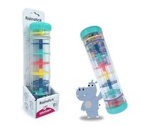 Edushape - Barra de lluvia de 8 pulgadas, juguete para bebé, tubos sensoriales, instrumentos musicales, juguete de lluvia para bebés para calmar los sonidos de la lluvia, juguetes perfectos para el