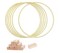 Eduuyvee 6 aros de flores de metal grandes para mesa, anillo de de con 6 soportes de madera, anillos para neumáticos