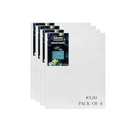 Eduway Lienzo para pintar, 8 x 10 unidades, 4 unidades, tablero de lona de algodón preimprimado de alta calidad de 7 onzas para artistas y principiantes, ideal para acrílico, óleo, gouache, colores