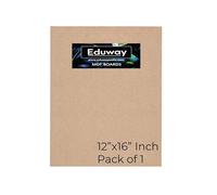 Eduway Tablero de MDF A2 para manualidades, 12 x 16 pulgadas, 4 mm de grosor, paquete de 1 cartón de pino de alta calidad para artistas, estudiantes de arte y manualidades, corte duro en tamaños