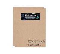 Eduway Tablero de MDF A2 para manualidades, 12 x 16 pulgadas, 4 mm de grosor, paquete de 2 unidades, cartón de pino de alta calidad para artistas, estudiantes de arte y manualidades, corte duro en