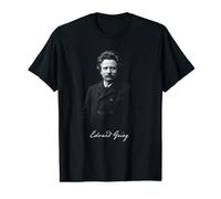 Edvard Grieg Compositor clásico Retrato Vintage Camiseta gráfica económica