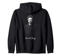 Edvard Grieg Compositor clásico Retrato Vintage Sudadera con Capucha
