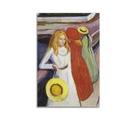 Edvard Munch - Póster decorativo de pared con texto en inglés "Work Girl on a Bridge" (20 x 30 cm)