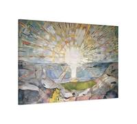 Edvard Munch The Sun Canvas Wall Art Print 48x32inch 120x80cm (Horizontal) / 1.25inch 3.175cm