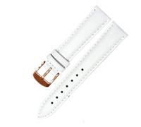 EDVENA Correa De Reloj Cuero Genuino Compatible Con Fossil ES3843 ES4202set ES3793, Suave Y Cómoda, For Mujer, 14, 16, 18 20 Mm(White-Rose-K1,14mm)