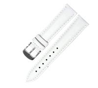 EDVENA Correa De Reloj Cuero Genuino Compatible Con Fossil ES3843 ES4202set ES3793, Suave Y Cómoda, For Mujer, 14, 16, 18 20 Mm(White-Steel-K1,16mm)