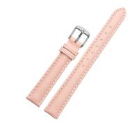 EDVENA Correa De Reloj Cuero Genuino Compatible Con Fossil ES3843 ES4202set ES3793, Suave Y Cómoda, For Mujer, 14, 16, 18 20 Mm(Light Pink-Steel-K1,14mm)