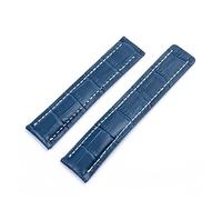 EDVENA Correa De Reloj De 20/22/24 Mm Compatible Con Accesorios De Correa De Reloj De Cuero Breitling (Color : Light Blue Bamboo, Size : 24MM_WITHOUT BUCKLE)