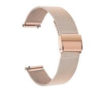 EDVENA Correa De Reloj De Acero Inoxidable Milanesa Compatible Con Garmin Vivomove HR 3 3S / Vivoactive 4 4S 3 / Venu 2 2S Sq/Correa De Reloj Estilo Luxe (Color : Rose Gold, Size : Venu 2S 40mm)