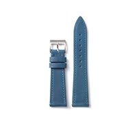 EDVENA Correa De Reloj De Cuero Crazy Horse Vintage 18mm 19mm 20mm 21mm 22mm Correa De Reloj De Liberación Rápida For Hombres (Color : Blue, Size : 18mm)