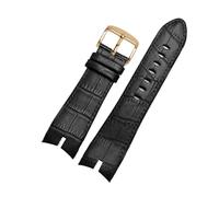 EDVENA Correa De Reloj De Cuero Genuino De 26 Mm Compatible Con Roger Dubuis For La Correa De Reloj De La Serie EXCALIBUR Dial De 42 Mm RDDBEX0405 Accesorios For Hombres (Color : Black gold, Size :