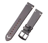 EDVENA Correa De Reloj De Cuero Genuino Hecha A Mano, Correa De Reloj Inteligente De Piel De Vaca Con Cera De Aceite, 18mm, 20mm, 22mm, 24mm, Marrón, Negro, Verde, Amarillo(Black black clasp,24mm)