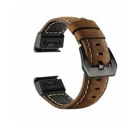 EDVENA Correa De Reloj De Piel De Vaca Loca Hecha A Mano Compatible Con Garmin Fenix 7S 5S 6S 5 6 7 5X Plus 6X Pro Correa De Cuero Quickly 20 22 26mm Pulsera(Brown,Quickfit 22mm Width)