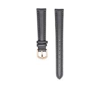 EDVENA Pulsera de cuero genuino 14 mm 16 mm 18 mm 20 mm Banda de reloj suave Simple Reloj Correa for mujer Reloj de cuero de mujer Color azul (Color : Gray rose buckle, Size : 18mm)