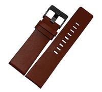 EDVENA Reloj de cuero 22 24 26 28 30 mm 32 mm pulsera apta for relojes de reloj de reloj de reloj Diesel Fit for Dz4343 dz7293 dz7333 Correa de reloj (Color : Light Brown black, Size : 30mm)
