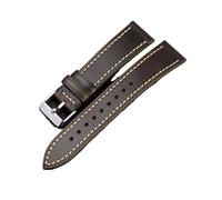 EDVTK35 Correa De Cuero De Vaca De Primera Capa Hecha A Mano 18 19 20 21 22MM Pulsera Ultrafina Suave Azul Negro Verde Marrón, Cuero De Cera De Aceite Italiano(Olive,20mm)
