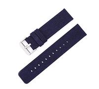EDVTK35 Correa de Lona Nailon 12mm, 14mm, 16mm, 18mm, 20mm, 22mm, Compatible con Samsung Galaxy Watch 3, 42mm, 46mm, Active 2 Gear S2, S3, Pulsera(Royal Blue,12mm)