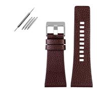 EDVTK35 - Correa de reloj compatible con diesel/POlice para hombre, tamaño grande, 26 mm, 28 mm, 30 mm, 32 mm, color negro y marrón, 32mm